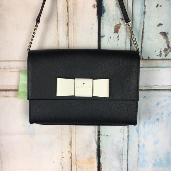kate spade Robinson Street black/cream Bow *P56 - Picture 1 of 8